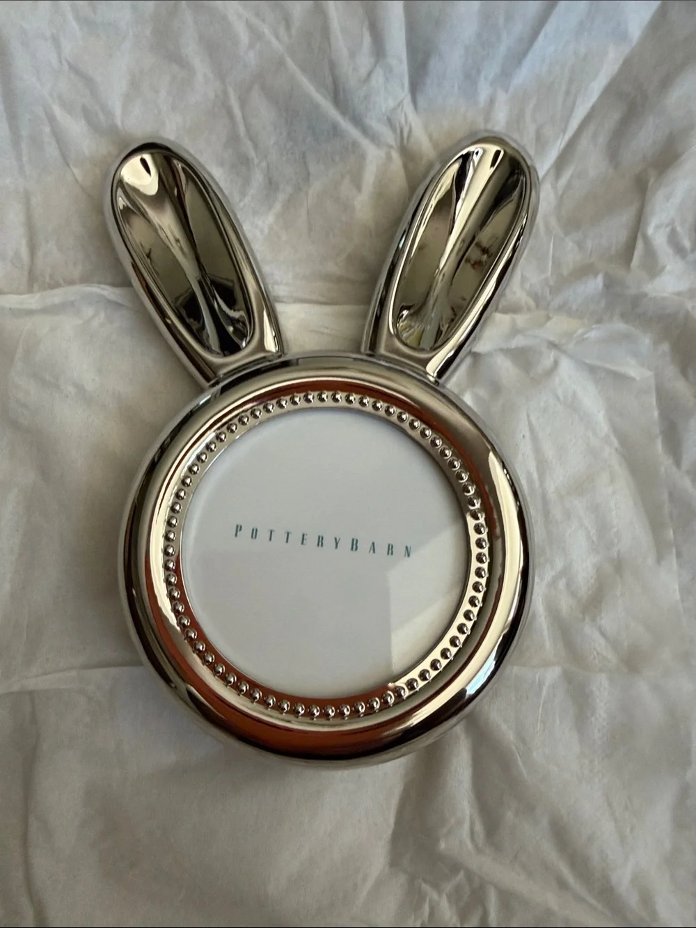 Pottery Barn Bunny Frame 2x2 silver frame